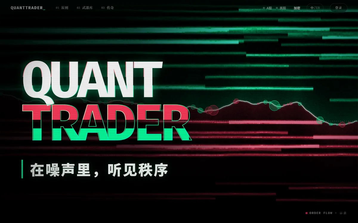 QuantTrader landing page